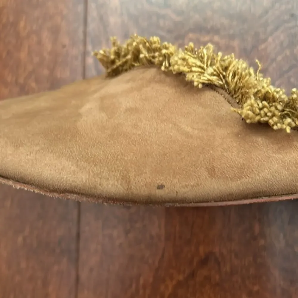 Free People Newport Fringed Mules, Tan Suede, Size 37